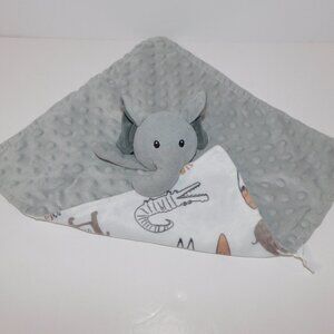 Boritar Gray Elephant nubby dots Animals Security Blanket Baby Lovey Nunu